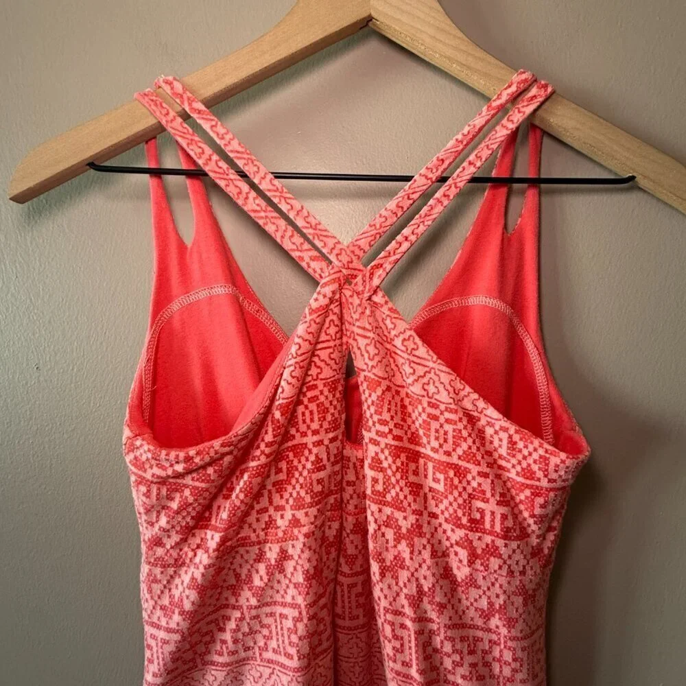 Women's S Athleta Watermelon Pink Pattern Knotted Nanda Dress
